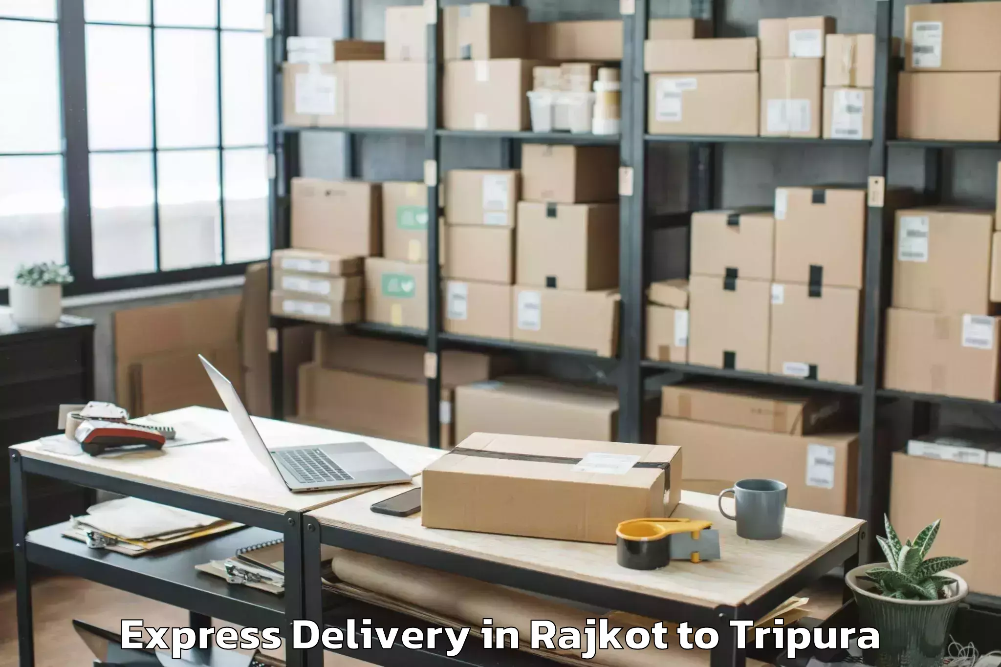 Discover Rajkot to Santirbazar Express Delivery